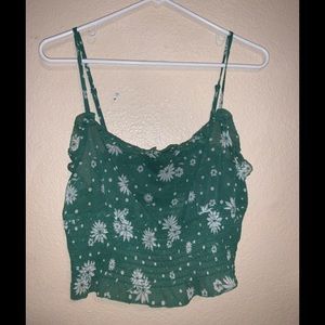 Green crop top